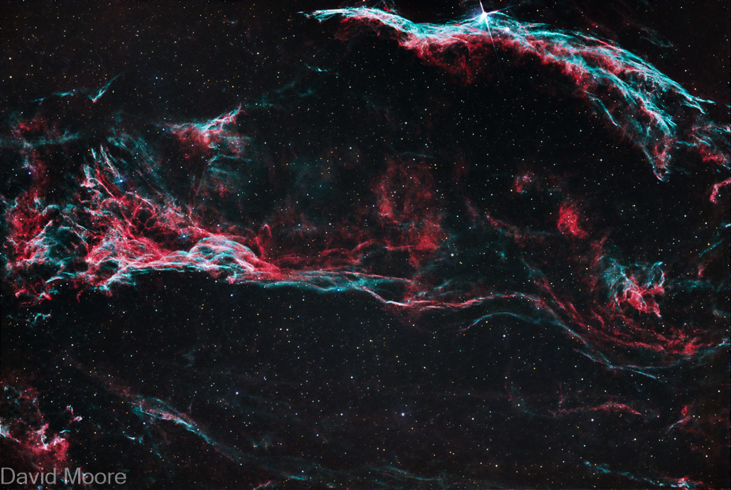 NGC 6960 Western Veil nebula and Pickering's triangle